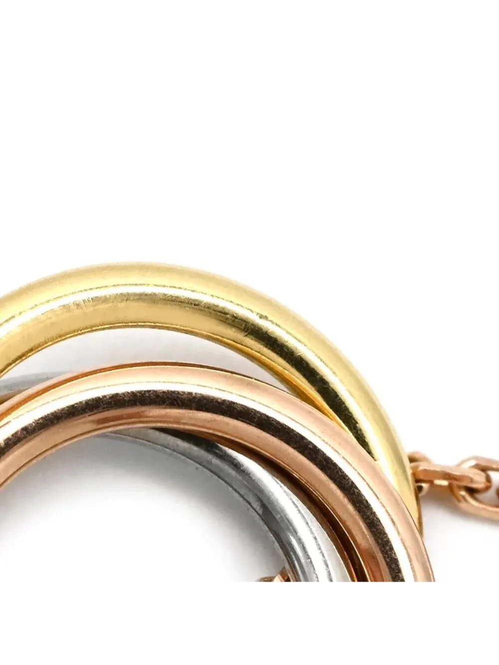 Cartier Necklace Baby Trinity Yellow Gold White Pink 18k Chain